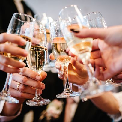 champagne, anniversaire, mariage, baptême