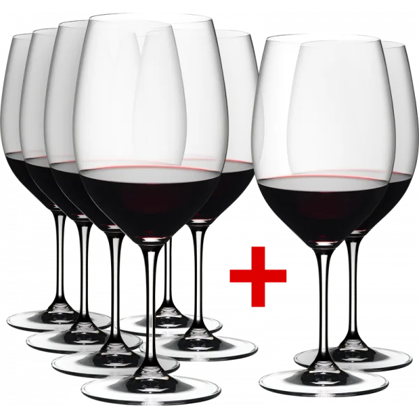 6 Verres Cabernet/Merlot + 2 Verres Offerts - Ref 7416/0 - Gamme Vinum - Riedel