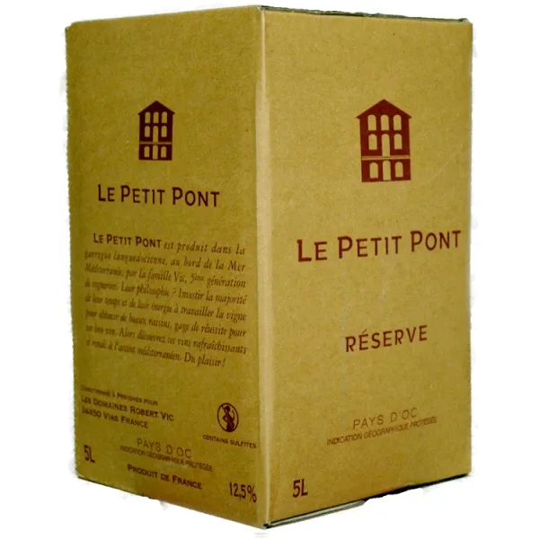 BIB 5L - Petit Pont blanc Réserve 2025 - Domaines Robert Vic Preignes le Vieux
