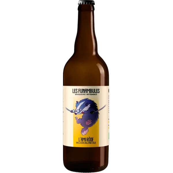Blonde belge L'ami Rôde 75cl - Brasserie Les Funambules
