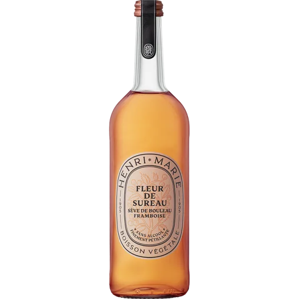 Boisson végétale - Henri Marie - Fleur de sureau - Sève de bouleau - Framboise