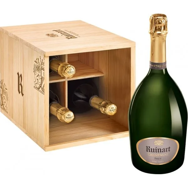 Caisse Champagne Ruinart - Cave R de Ruinart - Caisse Bois