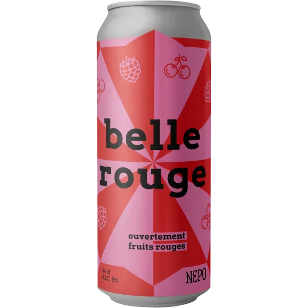 Canette - Bière Belle Rouge - Brasserie NEPO - 44 cl