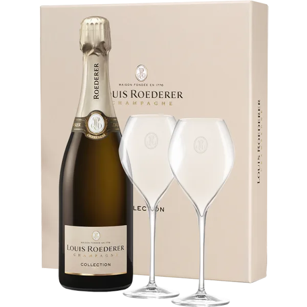 Champagne Louis Roederer - Collection 246 - Coffret 2 Flûtes