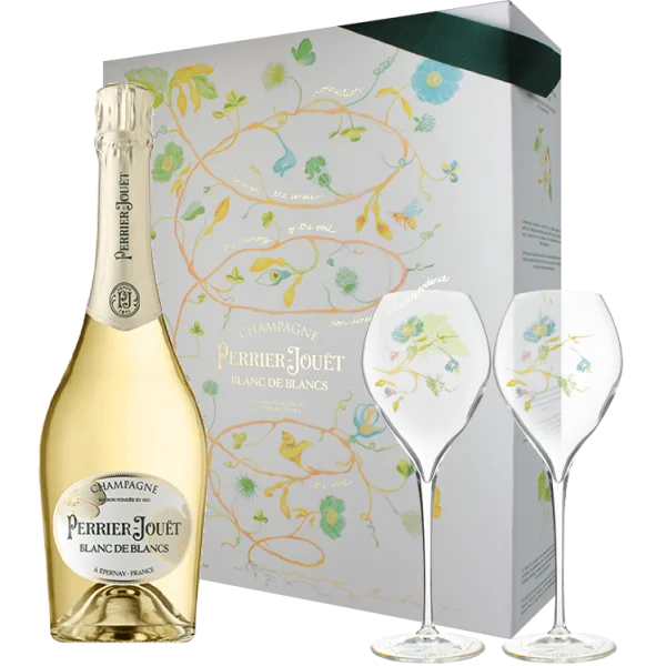 Champagne Perrier Jouët - Blanc de Blancs - Coffret 2 Flûtes