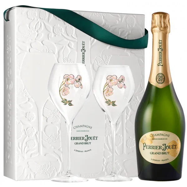 Champagne Perrier Jouët - Grand Brut - Coffret 2 Flûtes
