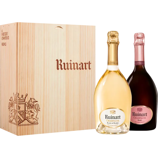 Champagne Ruinart - Blanc de Blancs et Rosé - Coffret Duo