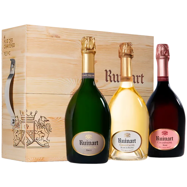 Champagne Ruinart - Cave Urbaine 3 Bouteilles - Blanc de Blancs - Rosé - Brut