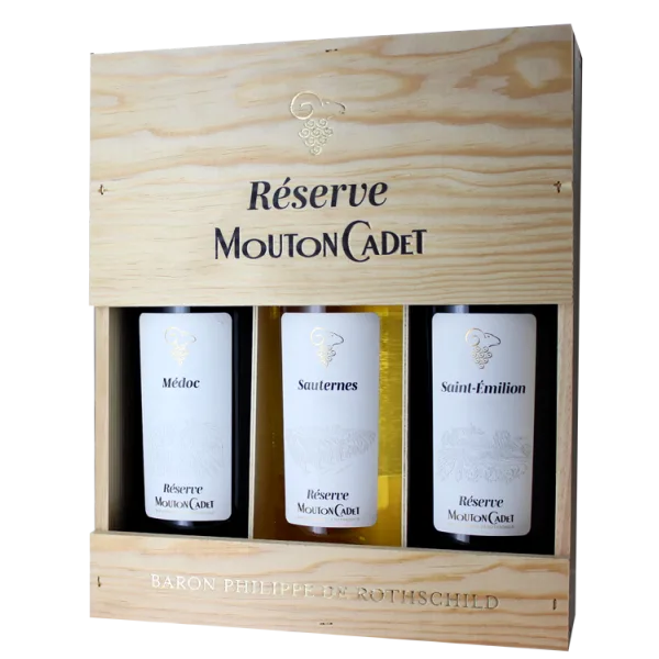 Coffret Trio - Mouton Cadet Réserve Panache - Baron Philippe de Rothschild