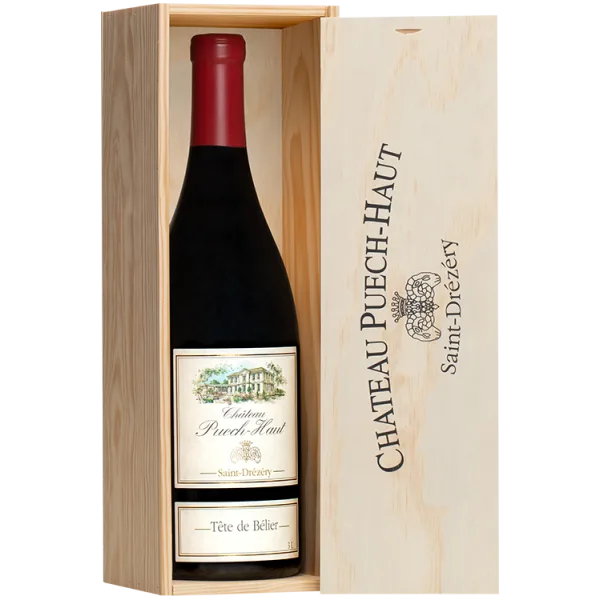Jéroboam Caisse Bois - Tête de Bélier 2022 - Château Puech Haut