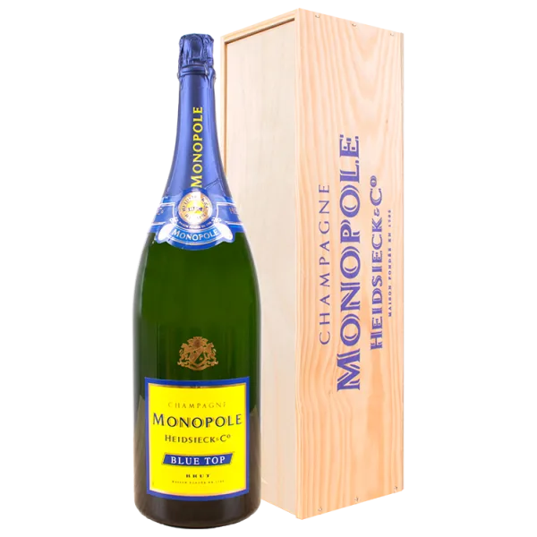 Jéroboam - Champagne Heidsieck & Co Monopole - Blue Top - Caisse Bois