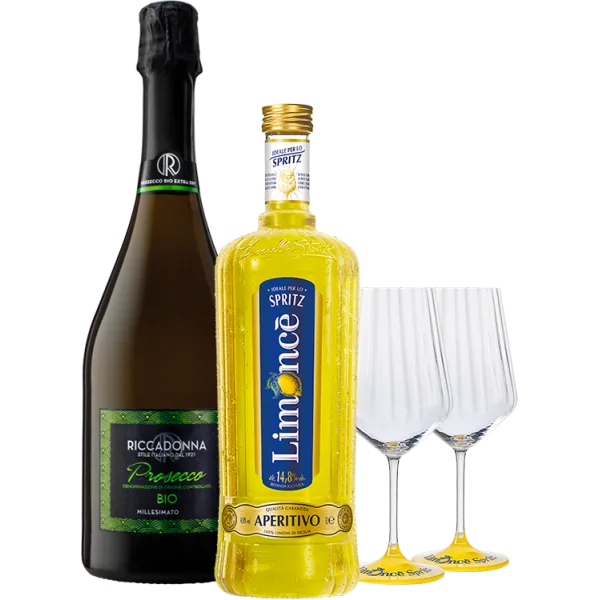 Pack 1 Limonce + 1 Prosecco Riccadonna + 2 Verres Limonce Offerts