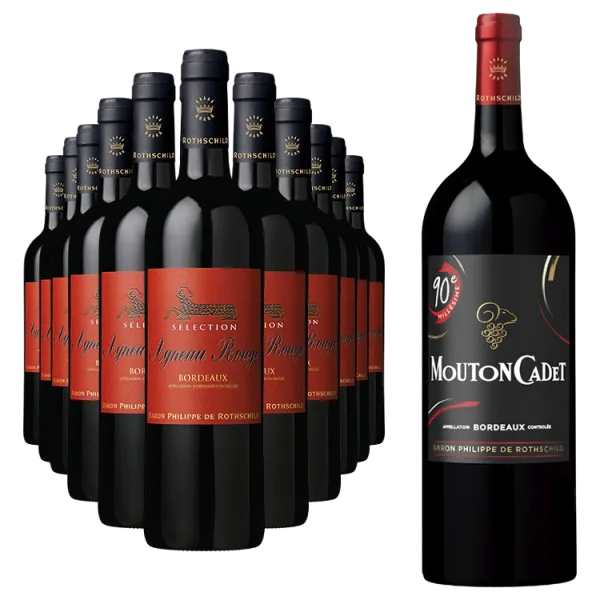 Pack 12 Bouteilles Agneau Sélection Bordeaux Rouge 2023 + 1 Magnum Mouton Cadet 2023 OFFERT