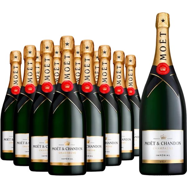 Pack 12 bouteilles Champagne Moët & Chandon Brut + 1 magnum offert