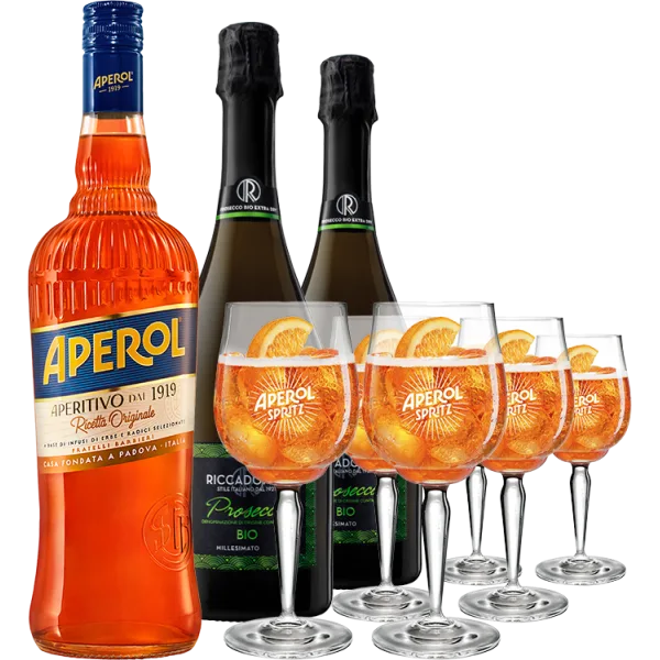 Pack Aperol 6 Verres + Prosecco Millesimato Biologico - Riccadonna