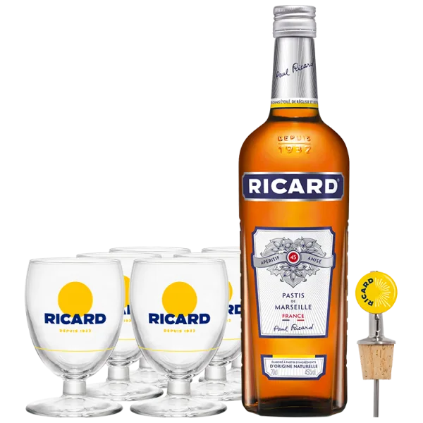 Pack Ricard + 6 Verres Ballons + Bec Verseur