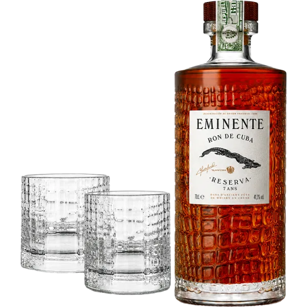 Rhum - Eminente Reserva 7 Ans + 2 Verres Eminente texturés