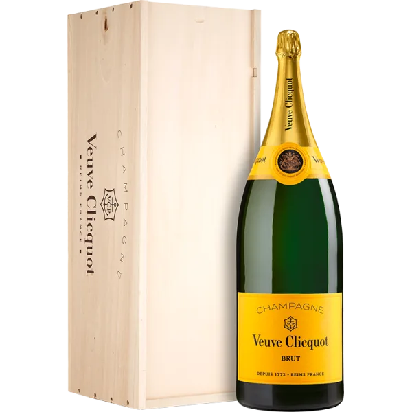 Salmanazar - Champagne Veuve Clicquot Brut Carte Jaune - Caisse Bois