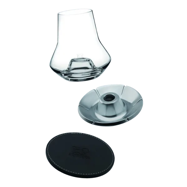 Set de Degustation Whisky - Verre + Socle Cuir + Rafraichisseur - Ref 266097 - Peugeot