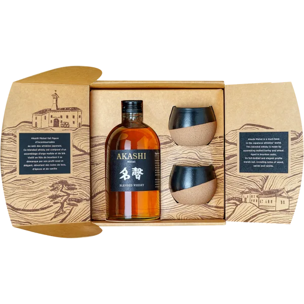 Whisky Akashi - Meisei - en Coffret 2 Verres en Porcelaine