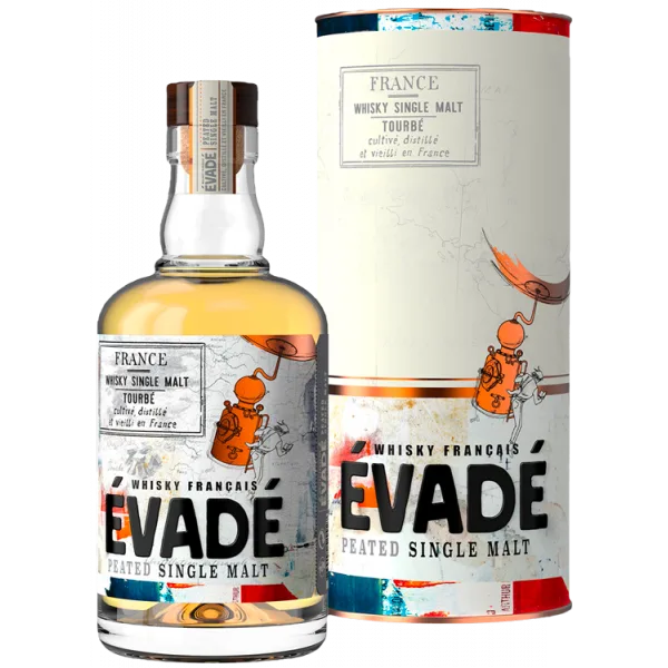 Whisky Français - Evadé - Single Malt Tourbé - Étui