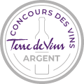 Médaille d'argent Concours des Vins - Terre de Vins 2023 Médaille d'argent Concours des Vins - Terre de Vins 2023
