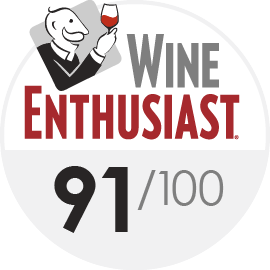 91/100 Wine Enthusiast 91/100 Wine Enthusiast